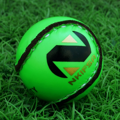 Green shinty ball