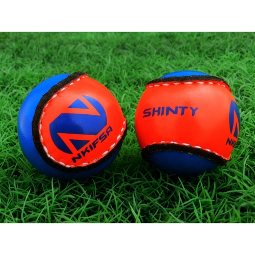 Red & blue shinty ball
